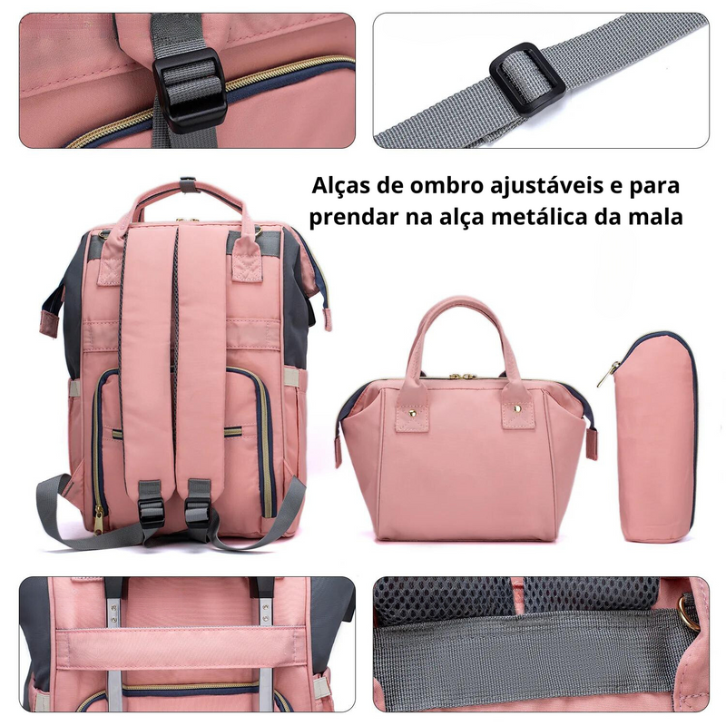 Bolsa multifuncional de maternidade LEQUEEN 5 peças