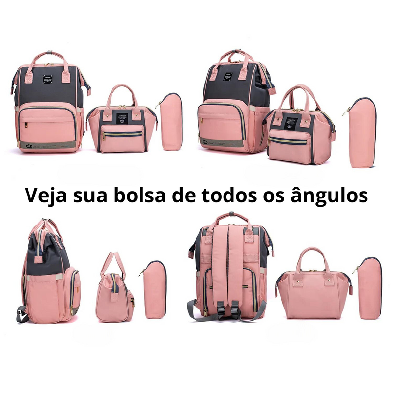 Bolsa multifuncional de maternidade LEQUEEN 5 peças